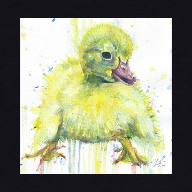 DUCKLING watercolor portrait by lautir